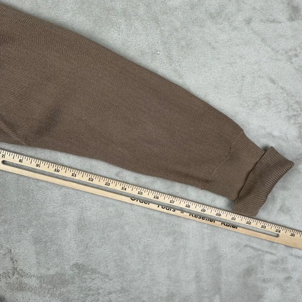Vintage Towncraft JCPenney Men XL Tan Brown Grunge Prep Cardigan Sweater NWT